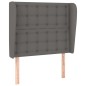 vidaXL Cabecero con orejas cuero sintético gris 103x23x118/128cm