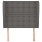 vidaXL Cabecero con orejas cuero sintético gris 103x23x118/128cm