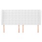 vidaXL Cabecero con orejas cuero sintético blanco 183x23x118/128cm vidaXL Cabecero con orejas cuero sintético blanco 183x23x118/128cm