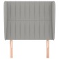 vidaXL Cabecero con orejas de tela gris claro 93x23x118/128 cm vidaXL Cabecero con orejas de tela gris claro 93x23x118/128 cm