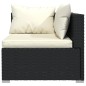 vidaXL Set de muebles de jardín y cojines 7 pzas ratán sintético negro vidaXL Set de muebles de jardín y cojines 7 pzas ratán sintético negro
