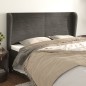 vidaXL Cabecero con orejas de terciopelo gris oscuro 183x23x118/128 cm vidaXL Cabecero con orejas de terciopelo gris oscuro 183x23x118/128 cm