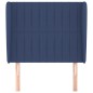 vidaXL Cabecero con orejas de tela azul 83x23x118/128 cm
