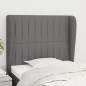 vidaXL Cabecero con orejas de tela gris oscuro 83x23x118/128 cm vidaXL Cabecero con orejas de tela gris oscuro 83x23x118/128 cm