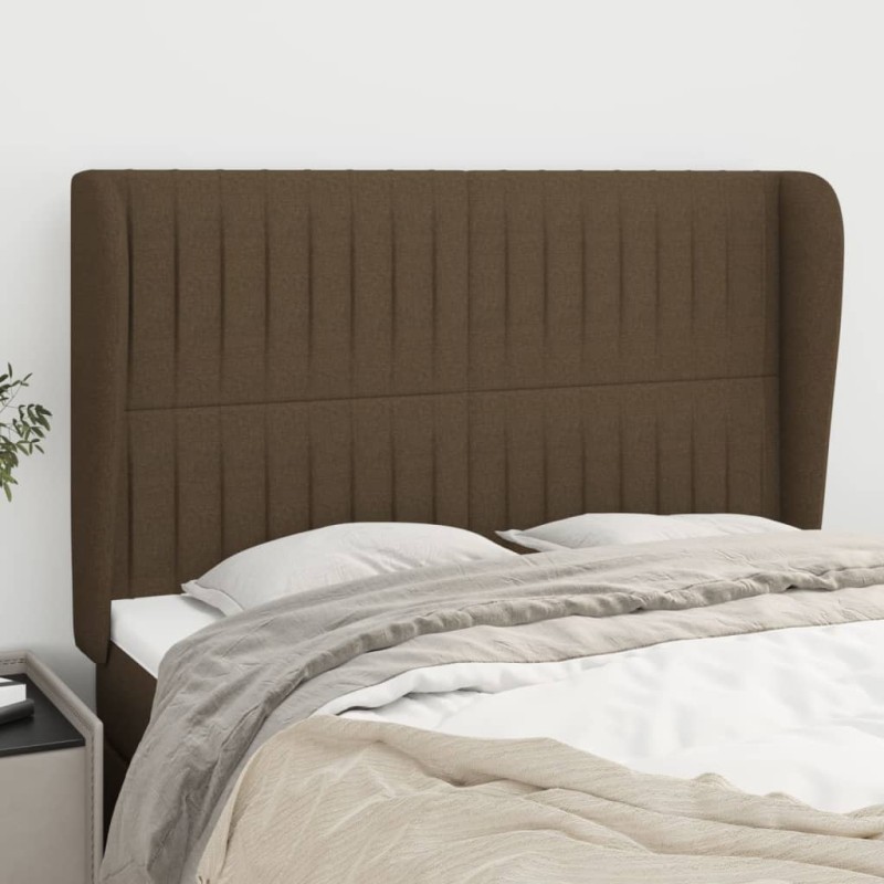 vidaXL Cabecero con orejas de tela gris claro 147x23x118/128 cm