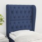 vidaXL Cabecero con orejas de tela azul 83x23x118/128 cm vidaXL Cabecero con orejas de tela azul 83x23x118/128 cm