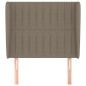 vidaXL Cabecero con orejas de tela gris taupe 103x23x118/128 cm
