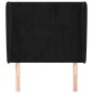 vidaXL Cabecero con orejas de terciopelo negro 83x23x118/128 cm vidaXL Cabecero con orejas de terciopelo negro 83x23x118/128 cm