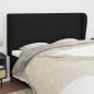 vidaXL Cabecero con orejas de tela negro 203x23x118/128 cm vidaXL Cabecero con orejas de tela negro 203x23x118/128 cm