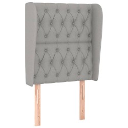 vidaXL Cabecero con orejas de tela gris claro 83x23x118/128 cm