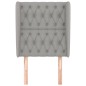 vidaXL Cabecero con orejas de tela gris claro 83x23x118/128 cm vidaXL Cabecero con orejas de tela gris claro 83x23x118/128 cm