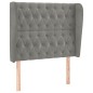 vidaXL Cabecero con orejas de terciopelo gris claro 93x23x118/128 cm vidaXL Cabecero con orejas de terciopelo gris claro 93x23x118/128 cm