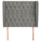 vidaXL Cabecero con orejas de terciopelo gris claro 93x23x118/128 cm vidaXL Cabecero con orejas de terciopelo gris claro 93x23x118/128 cm