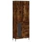 vidaXL Aparador alto madera contrachapada roble ahumado 69,5x34x180 cm vidaXL Aparador alto madera contrachapada roble ahumado 69,5x34x180 cm