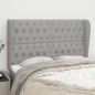 vidaXL Cabecero con orejas de tela gris claro 163x23x118/128 cm
