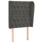 vidaXL Cabecero con orejas de terciopelo gris oscuro 83x23x118/128 cm vidaXL Cabecero con orejas de terciopelo gris oscuro 83x23x118/128 cm