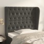 vidaXL Cabecero con orejas de terciopelo gris oscuro 103x23x118/128 cm vidaXL Cabecero con orejas de terciopelo gris oscuro 103x23x118/128 cm