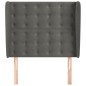vidaXL Cabecero con orejas de terciopelo gris oscuro 103x23x118/128 cm vidaXL Cabecero con orejas de terciopelo gris oscuro 103x23x118/128 cm