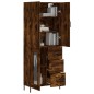 vidaXL Aparador alto madera contrachapada roble ahumado 69,5x34x180 cm vidaXL Aparador alto madera contrachapada roble ahumado 69,5x34x180 cm