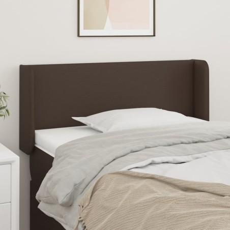 vidaXL Cabecero de cuero sintético marrón 93x16x78/88 cm