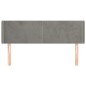 vidaXL Cabecero de terciopelo gris claro 147x16x78/88 cm vidaXL Cabecero de terciopelo gris claro 147x16x78/88 cm