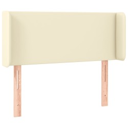 vidaXL Cabecero de cuero sintético color crema 103x16x78/88 cm