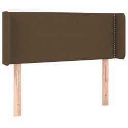 vidaXL Cabecero de tela marrón oscuro 83x16x78/88 cm