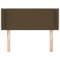 vidaXL Cabecero de tela marrón oscuro 83x16x78/88 cm