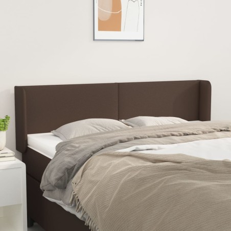 vidaXL Cabecero de cuero sintético marrón 147x16x78/88 cm