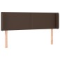 vidaXL Cabecero de cuero sintético marrón 147x16x78/88 cm