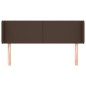 vidaXL Cabecero de cuero sintético marrón 147x16x78/88 cm