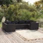 vidaXL Set sofás de jardín 6 piezas y cojines ratán sintético negro vidaXL Set sofás de jardín 6 piezas y cojines ratán sintético negro