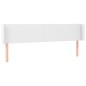 vidaXL Cabecero de cuero sintético blanco 203x16x78/88 cm