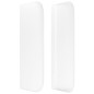 vidaXL Cabecero de cuero sintético blanco 203x16x78/88 cm