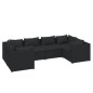 vidaXL Set sofás de jardín 6 piezas y cojines ratán sintético negro vidaXL Set sofás de jardín 6 piezas y cojines ratán sintético negro