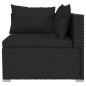 vidaXL Set sofás de jardín 6 piezas y cojines ratán sintético negro vidaXL Set sofás de jardín 6 piezas y cojines ratán sintético negro