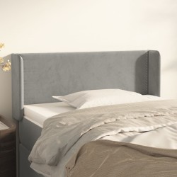 vidaXL Cabecero de terciopelo gris claro 83x16x78/88 cm