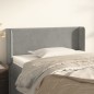 vidaXL Cabecero de terciopelo gris claro 83x16x78/88 cm