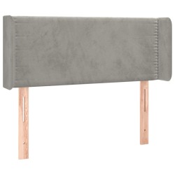 vidaXL Cabecero de terciopelo gris claro 83x16x78/88 cm
