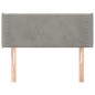vidaXL Cabecero de terciopelo gris claro 83x16x78/88 cm