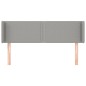 vidaXL Cabecero de tela gris claro 147x16x78/88 cm