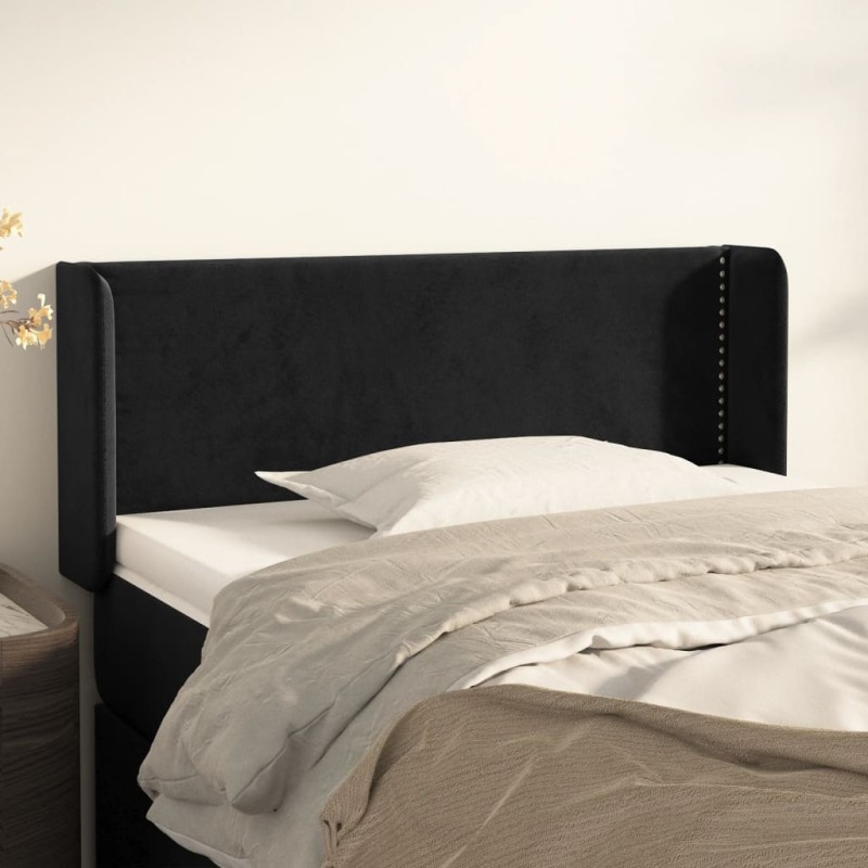 vidaXL Cabecero de terciopelo negro 93x16x78/88 cm vidaXL Cabecero de terciopelo negro 93x16x78/88 cm