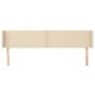 vidaXL Cabecero de tela color crema 183x16x78/88 cm vidaXL Cabecero de tela color crema 183x16x78/88 cm