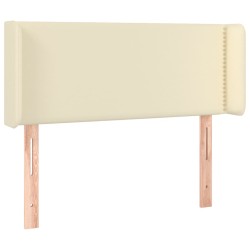 vidaXL Cabecero de cuero sintético color crema 103x16x78/88 cm