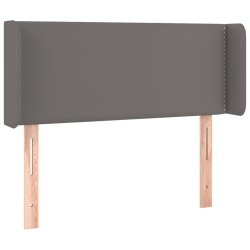 vidaXL Cabecero de cuero sintético gris 103x16x78/88 cm