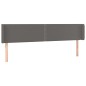 vidaXL Cabecero de cuero sintético gris 203x16x78/88 cm vidaXL Cabecero de cuero sintético gris 203x16x78/88 cm