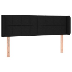 vidaXL Cabecero de tela negro 147x16x78/88 cm