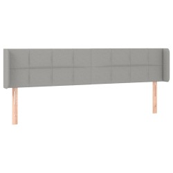 vidaXL Cabecero de tela gris claro 183x16x78/88 cm