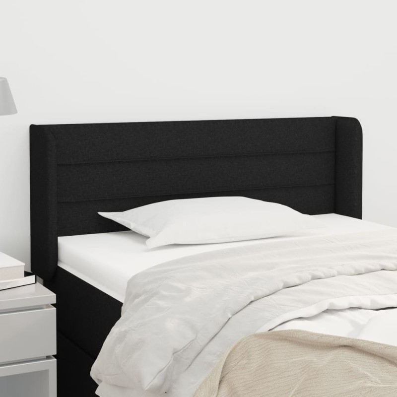 vidaXL Cabecero de tela negro 83x16x78/88 cm