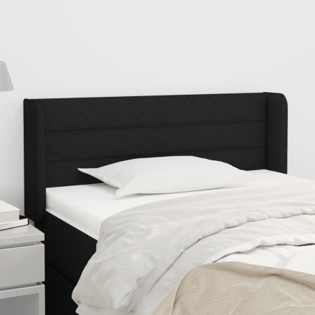 vidaXL Cabecero de tela negro 83x16x78/88 cm